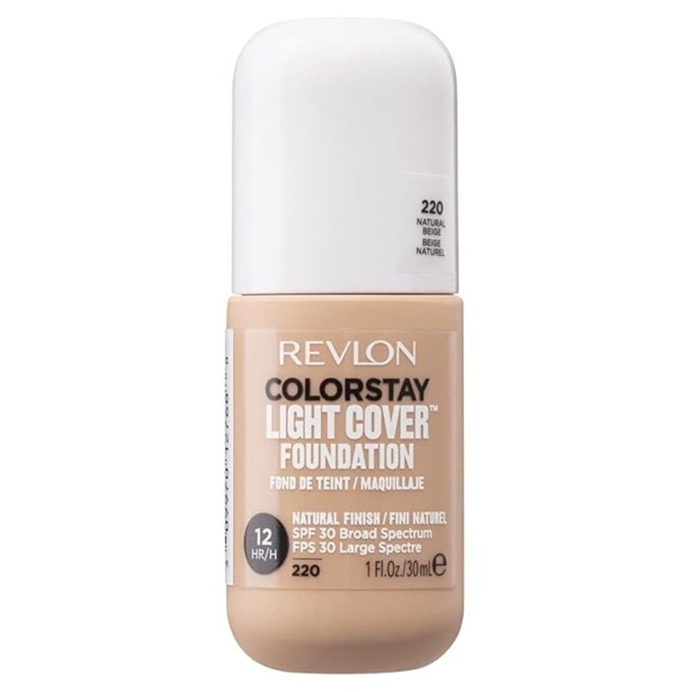 NWT Revlon Colorstay Light Cover Foundation - 220 Natural Beige (SPF 30), 30 ml